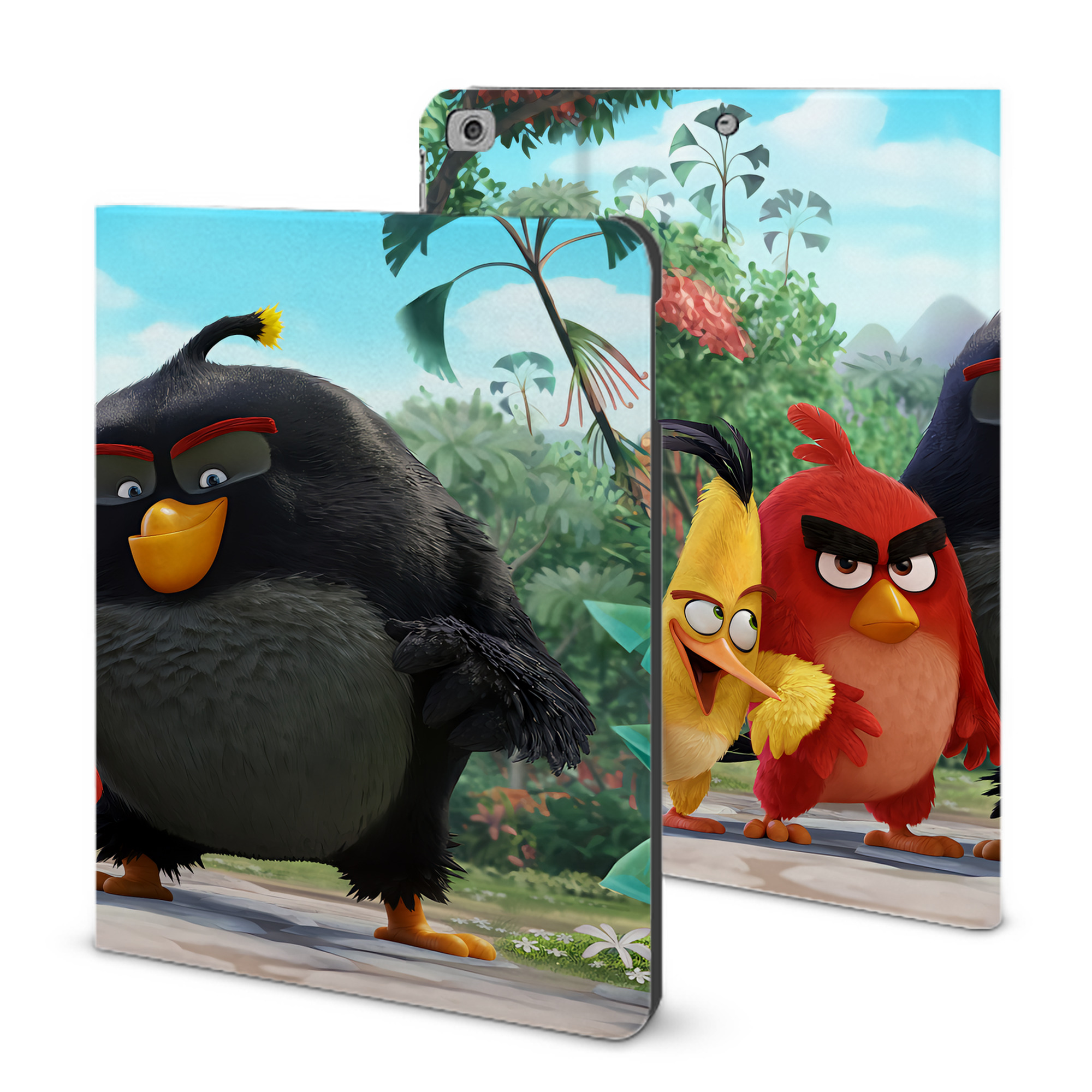 （画像用） Angry Birds アングリーバード IPad ケース ブック型 PUレザー TPU 耐衝撃 軽量 薄型 ペン収納なし 全面保護 IPad 各モデル対応